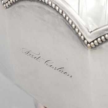 JARDINJÄR, nysilver och glas, 1900-talets första kvartal.