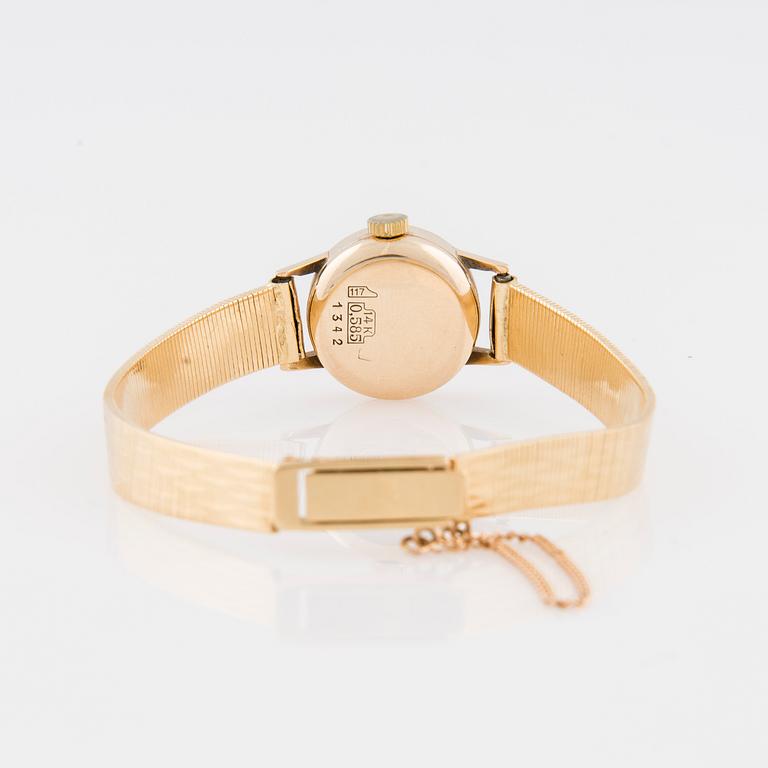 ARMBANDSUR, dam, 14K guld, Helvetia, guldarmband 18K.