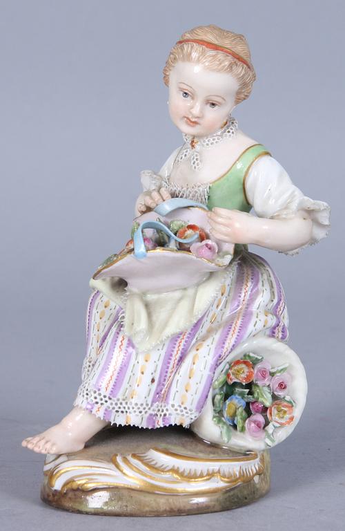 FIGURIN, porslin, Meissen.