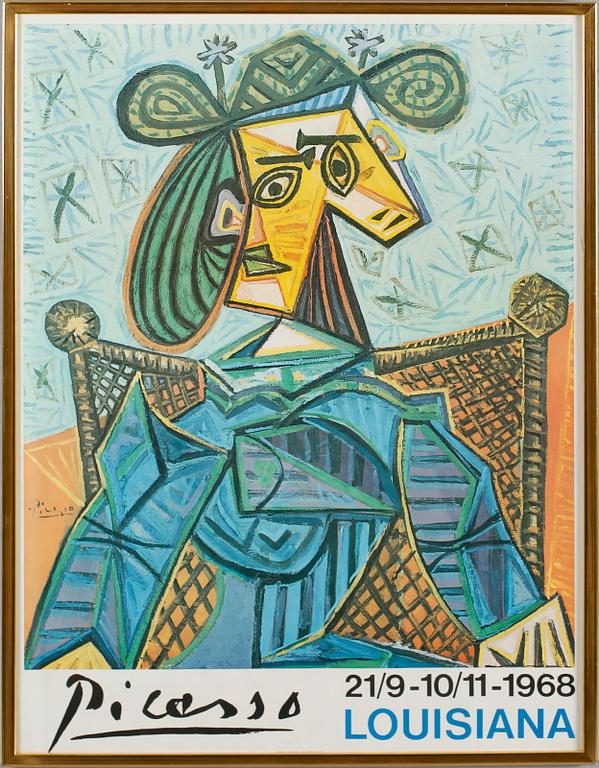 UTSTÄLLNINGSAFFISCH, Picasso, Louisiana, daterad 21/9-10/11-1968.