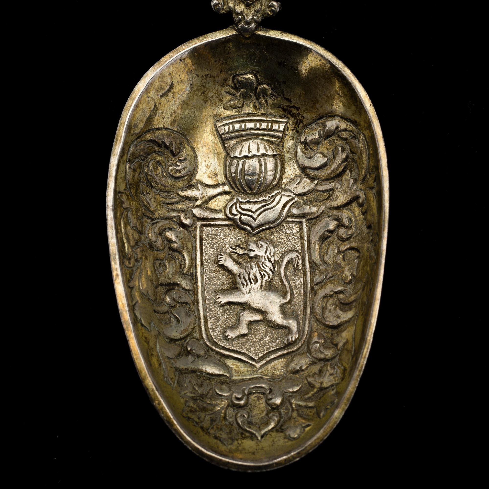SERVERINGSBESTICK, silver (935), Tyskland, engelska importstämplar London 1900. Vikt 312 g.