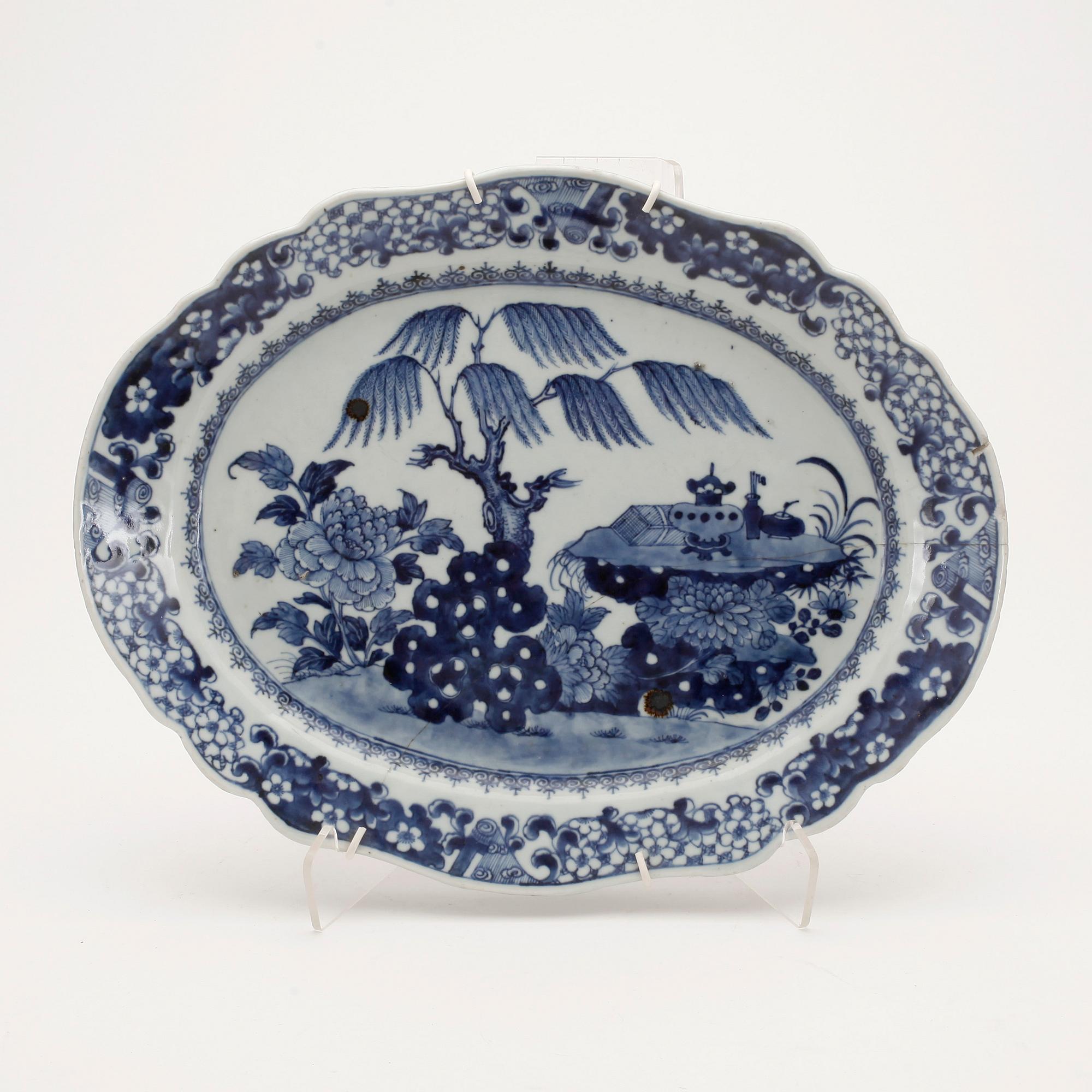 STEKFAT, porslin, Qianlong, Kina 1700-tal.