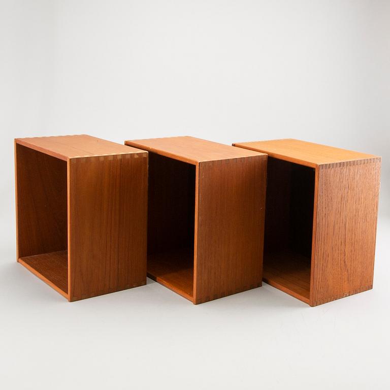 Hyllor, Troeds, teak, 3 st. 1960-tal.