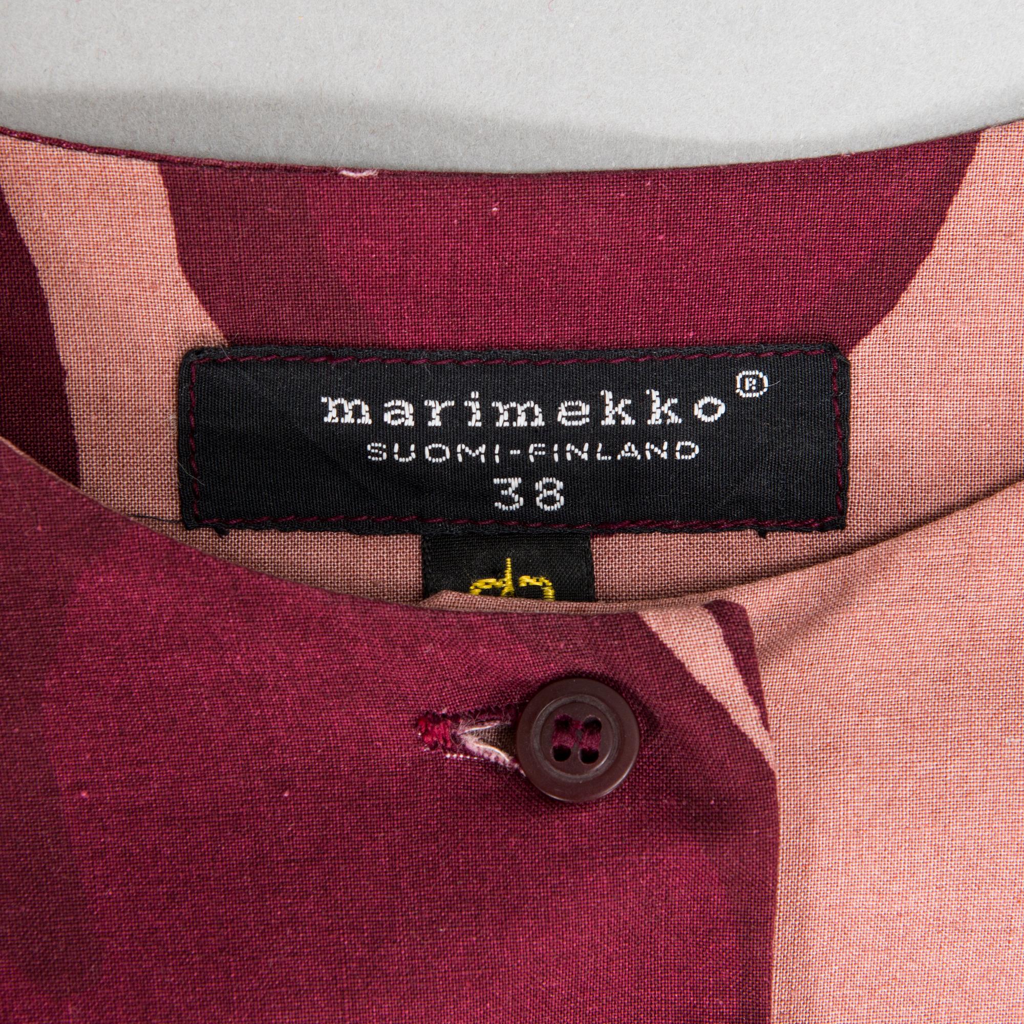 Marimekko, pleated dress, print "Keidas", by Annika Rimala, 1967.