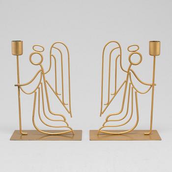 A pair of 1960s candlesticks by Gunnar Ander for Ystad Metall.