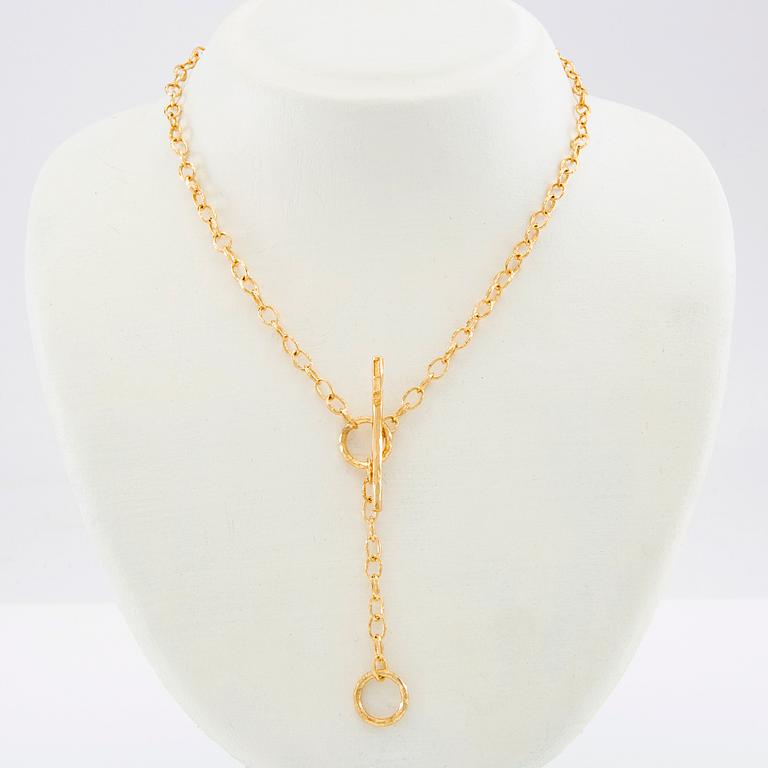 Necklace "Pin Lock Chain" 18K gold, Sandberg.