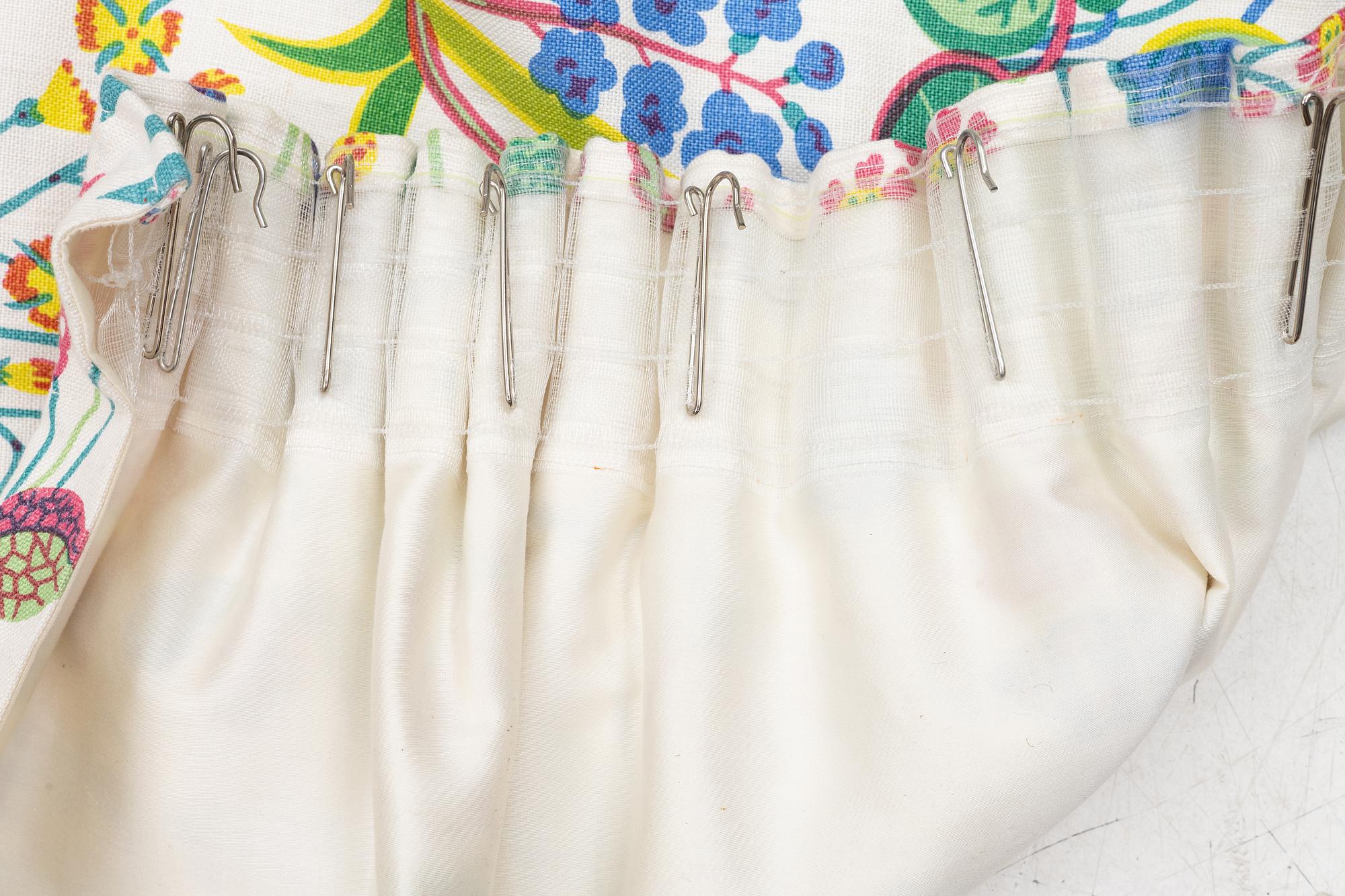 Josef Frank, two pairs of curtains, and two curtain valances, 'Under Ekvatorn', Svenskt Tenn.