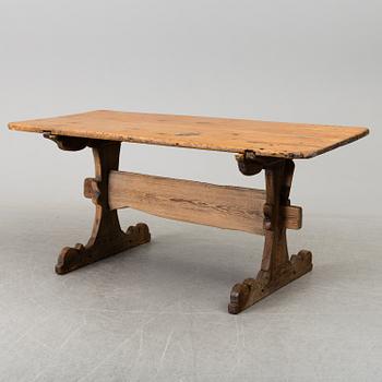 A 18th century pinewood table.