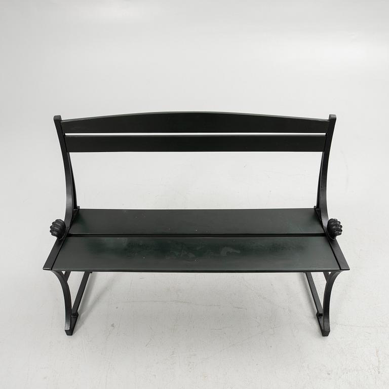 Folke Bensow, trädgårdssoffa, "Sneckan", Byarums Bruk, sent 1900-tal.
