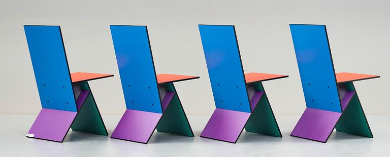 Verner Panton, a set of 4 "Vilbert" chairs for IKEA 1993-94.