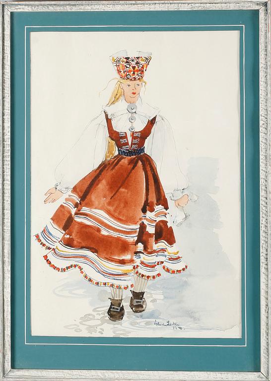 SILVIA LEITU, blandteknik, signerad.
