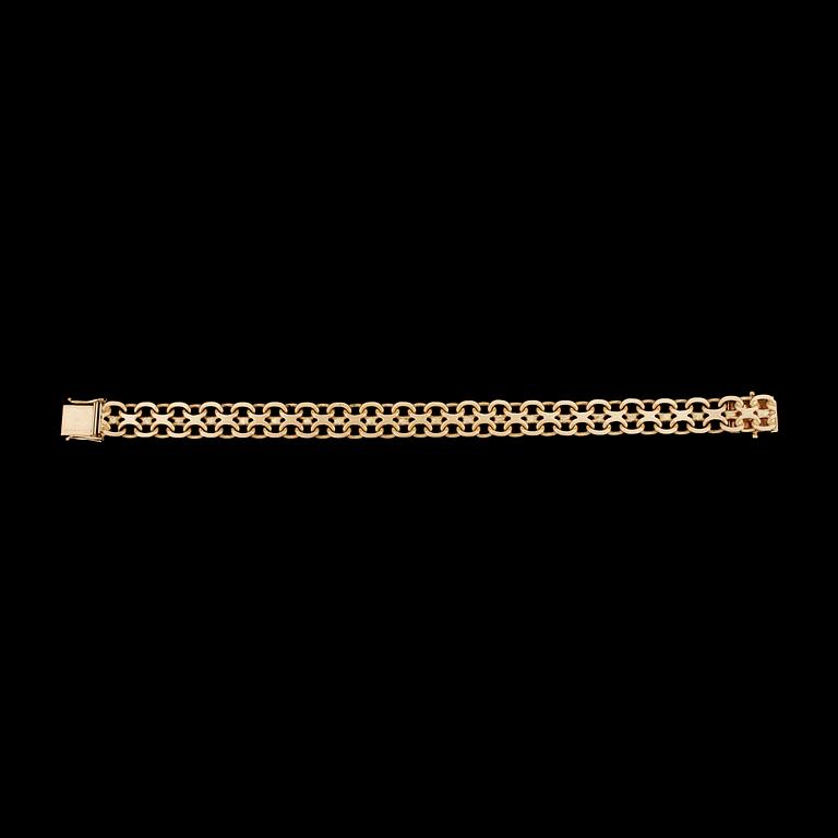 ARMBAND, 18k guld. Vikt ca26g.
