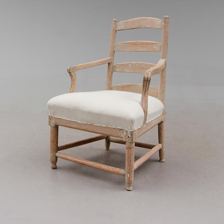 FÅTÖLJ, Gripsholmsmodell, 1700-talets andra hälft.