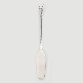 Barbro Littmarck, Honey spoon, silver, W.A Bolin, Stockholm 1988.