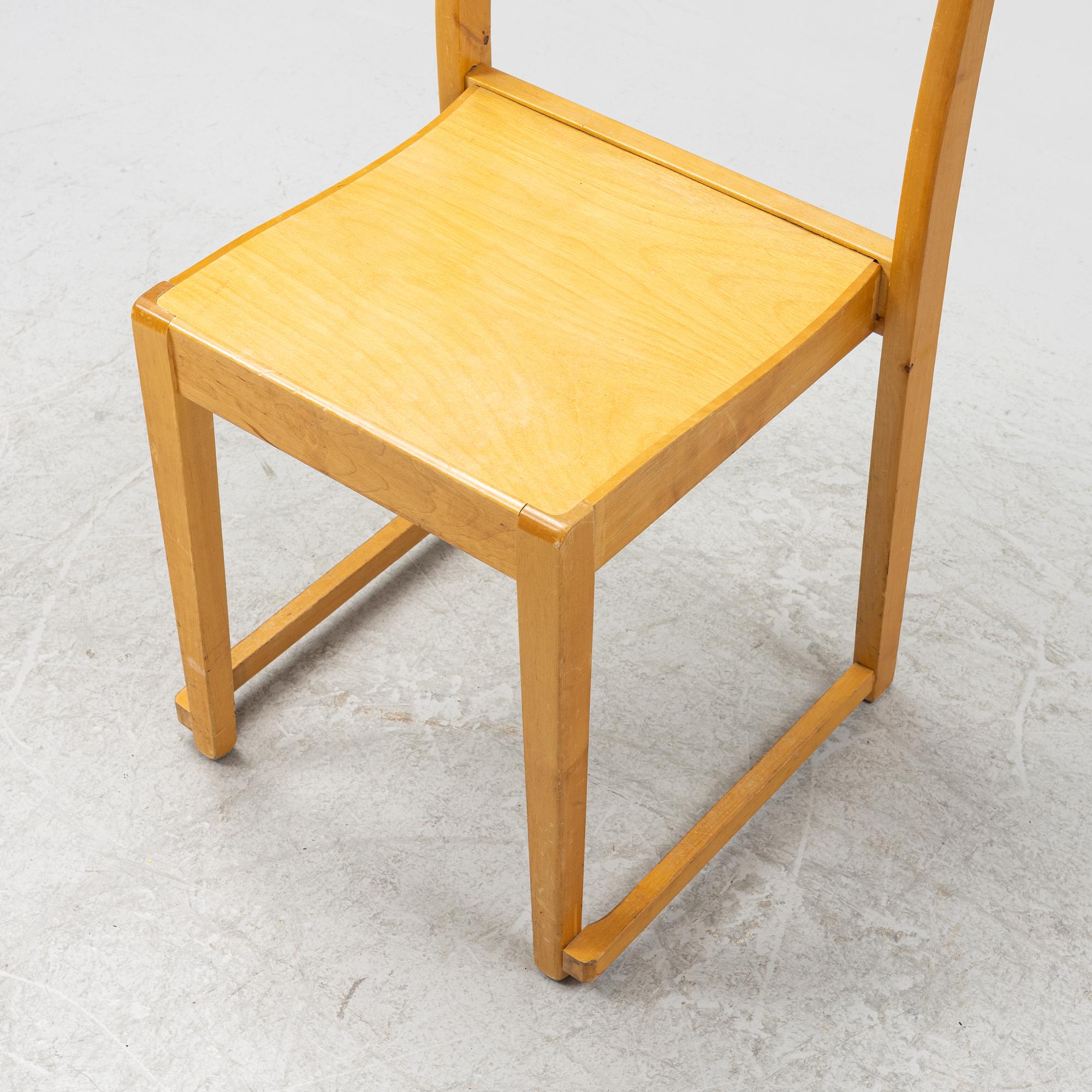 Sven Markelius, a set of six 'Orkesterstolen' chairs, mid 20th Century.