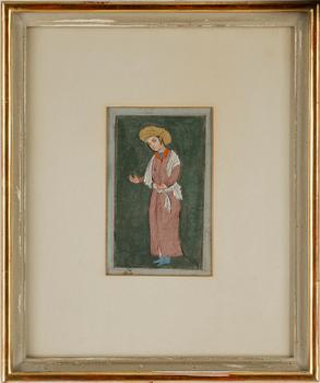 PARTI AKVARELLER, 6 st, bl a Mohammed Racim, orientaliskt, 1900-tal.