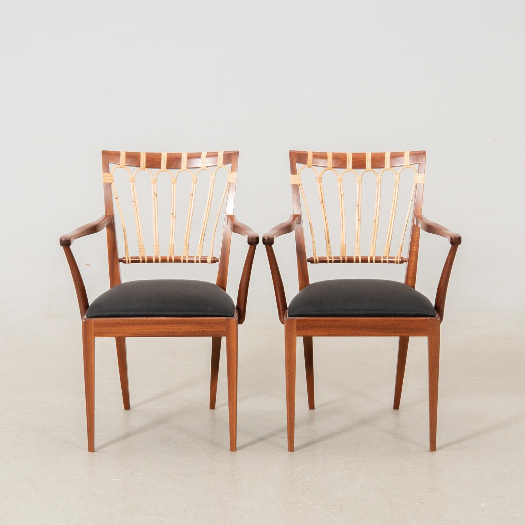Josef Frank, armchairs a pair, model 1165, Svenskt Tenn.