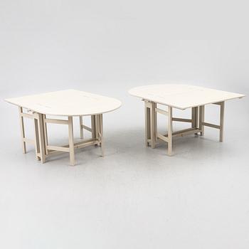 A pair of 'Bergslagen' drop-leaf tables, from Ikea's 18th-century series, 1990s.