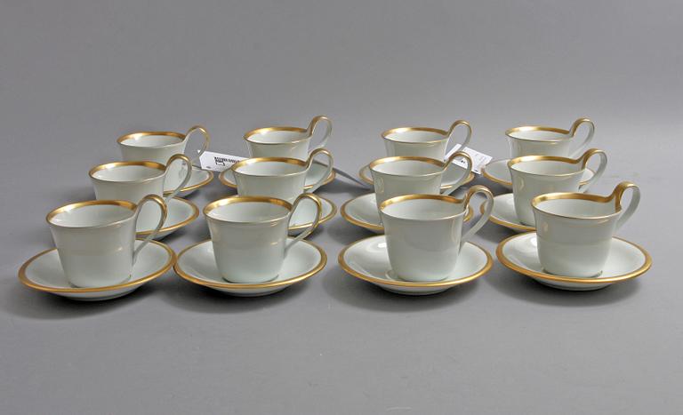 KAFFESERVIS, 12 delar, porslin, Bing & Gröndahl.
