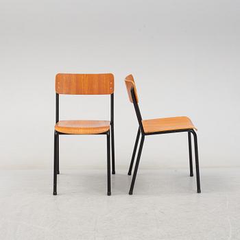 STOLAR, 6 st, Grythyttan Stålrörsmöbler, 1900-talets andra hälft.