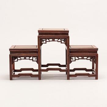 A Chinese 20th century wooden shelf.