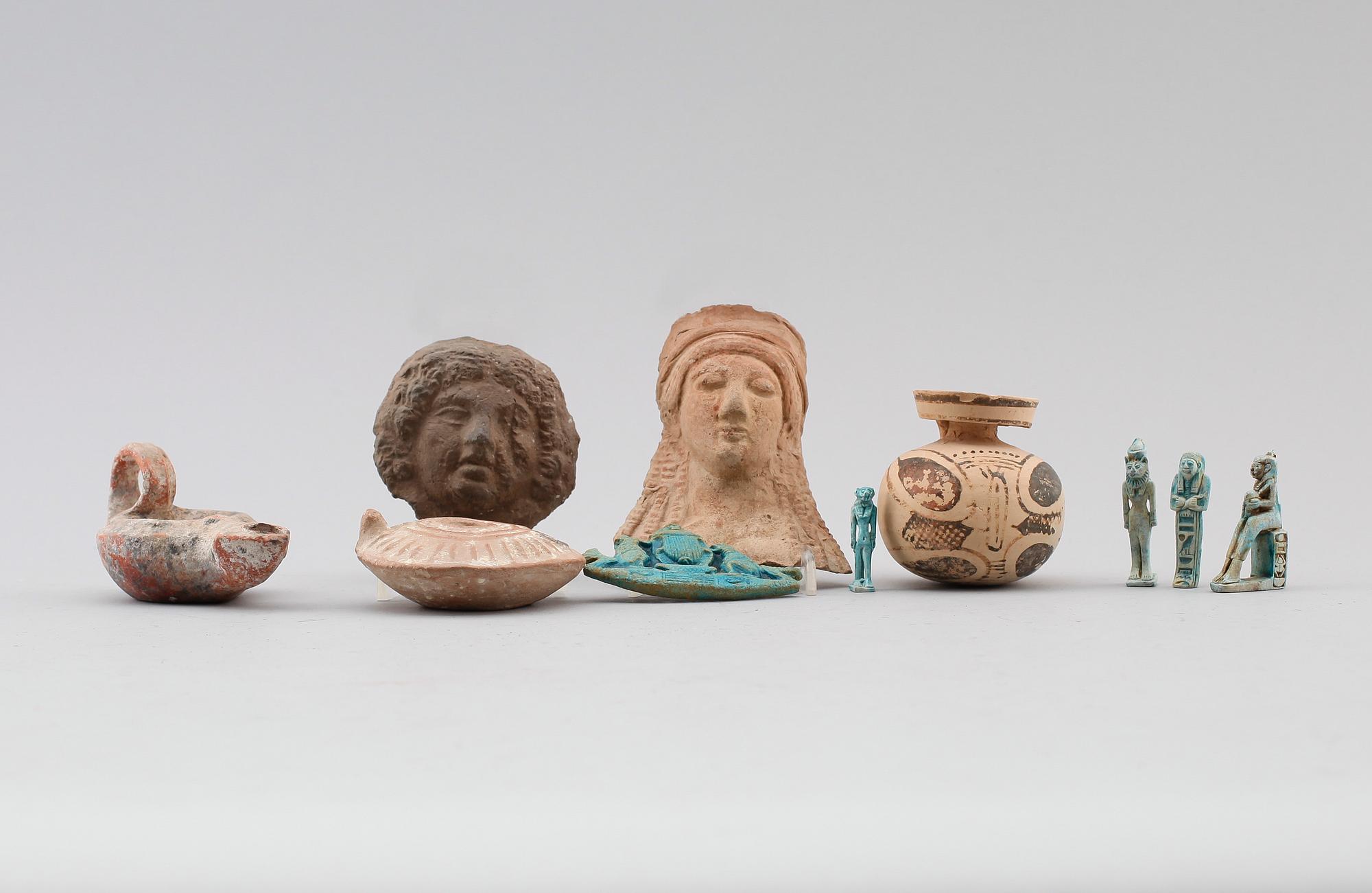 SAMLING KERAMIK, 10 delar, romersk typ.