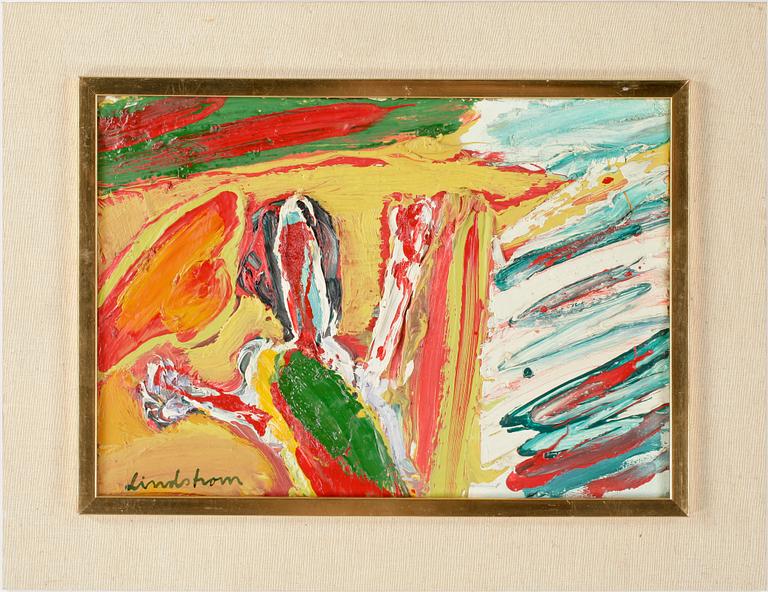 BENGT LINDSTRÖM. Olja på duk. Sign Lindström.