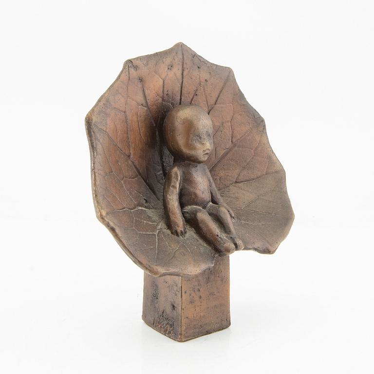 Lisa Larson, bronze sculpture, Scandia Present, circa 1978, numbered 73.