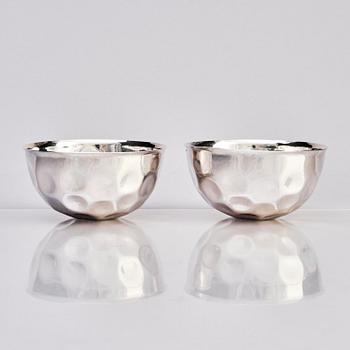 Bengt Liljedahl, a pair of sterling silver candlesticks, Stockholm 1970.