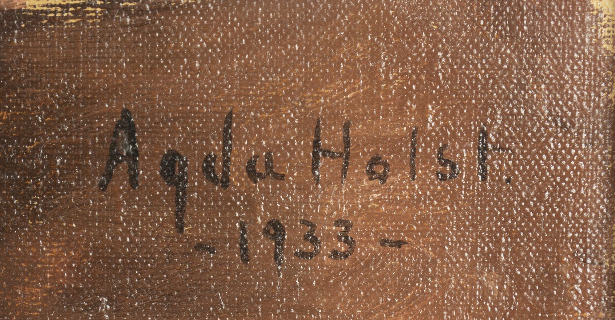 Agda Holst, olja på duk, signerad och daterad 1933.