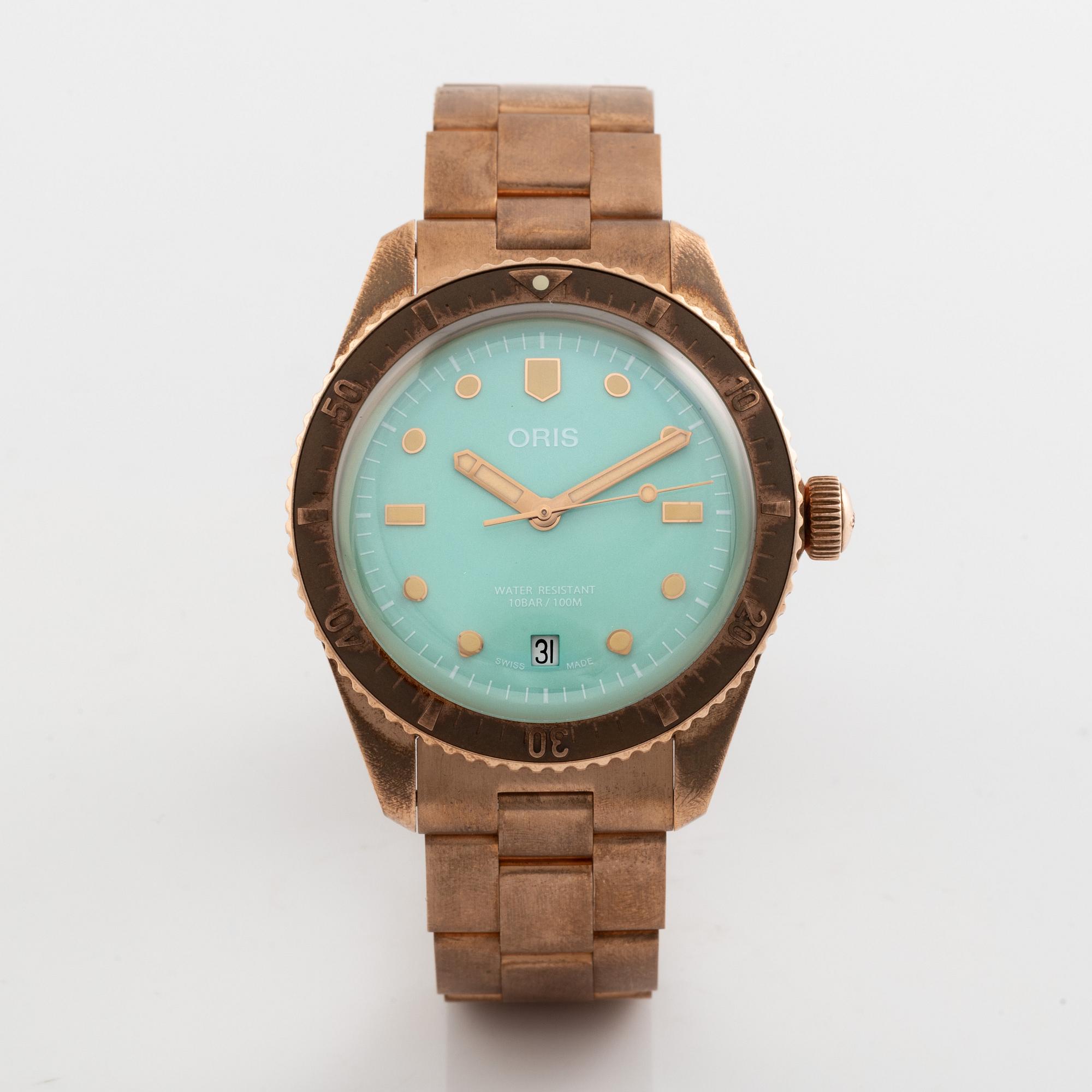 Oris, Divers, Sixty-five, Cotton Candy, wristwatch, 38 mm.