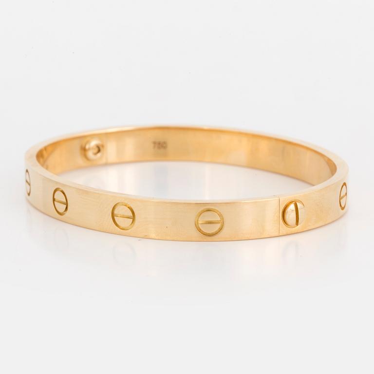 A Cartier 'LOVE' bracelet in 18K gold.