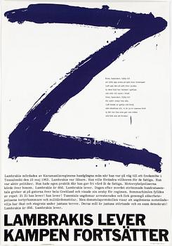 7 political posters mostly from 1960s and 70s, Sweden.
