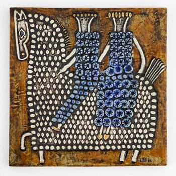 Lisa Larson, väggreliefer, 4 st, Gustavsberg.