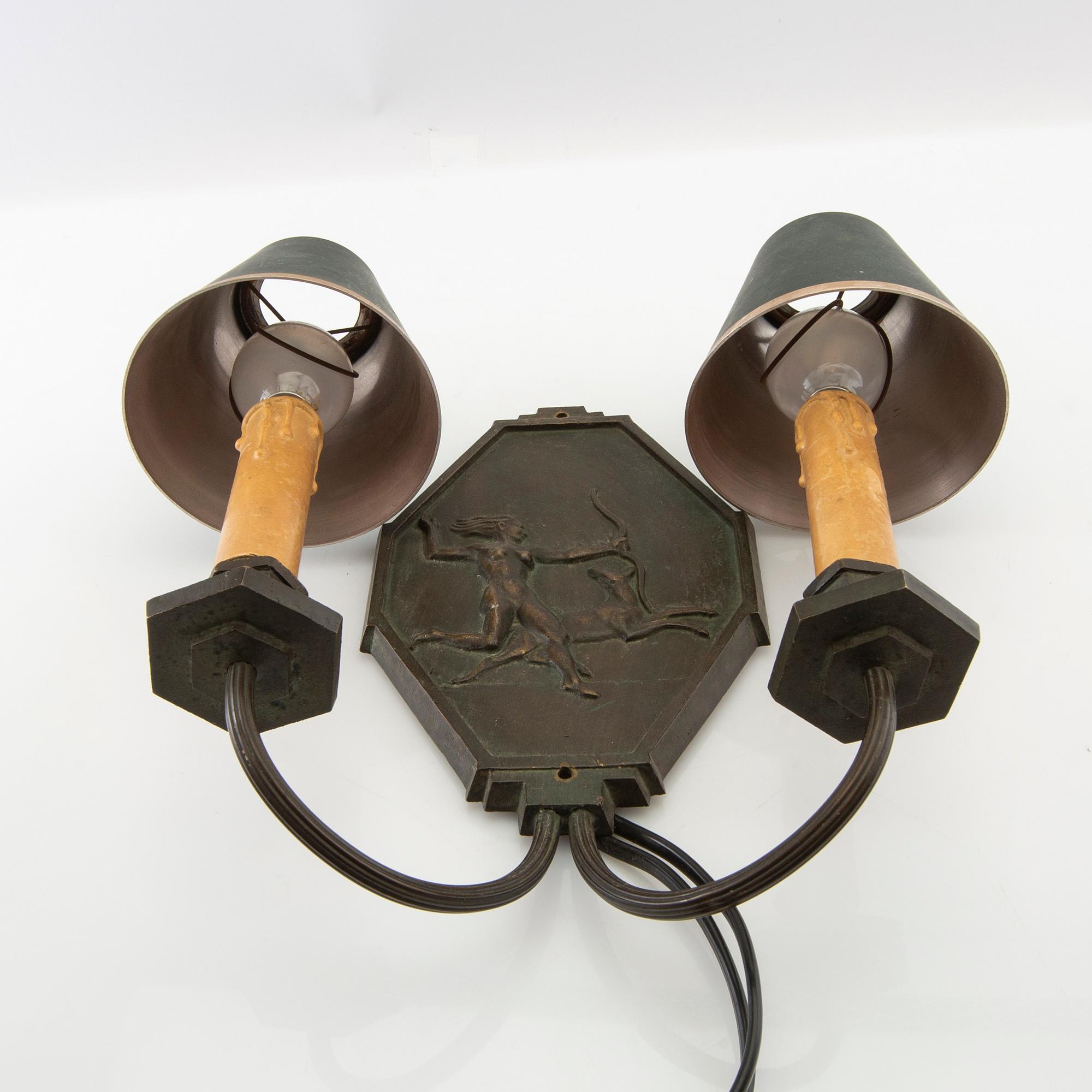 Wall lamp Swedish Modern 1940s.
