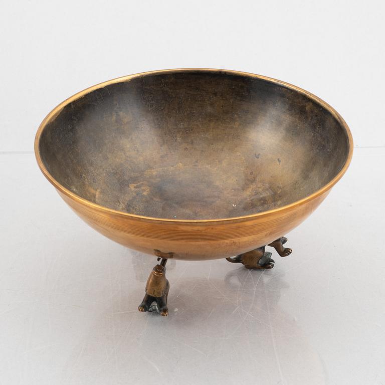 Nils Fougstedt, a bronze bowl, FAK Brons (Fabriksaktiebolaget Kronsilver), 1930's.