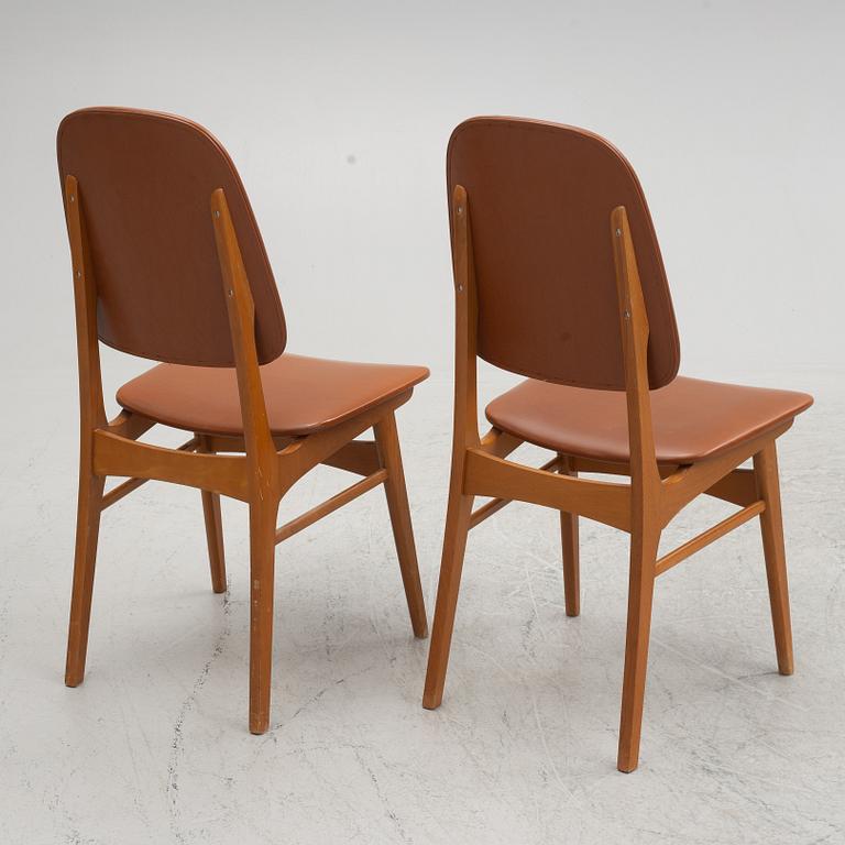 Matbord och sex stolar, 1960/70-tal.