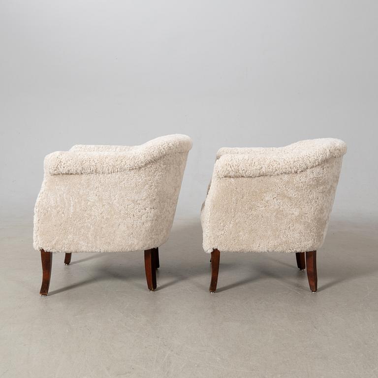 Fåtöljer, ett par, Swedish Modern, 1940-tal.