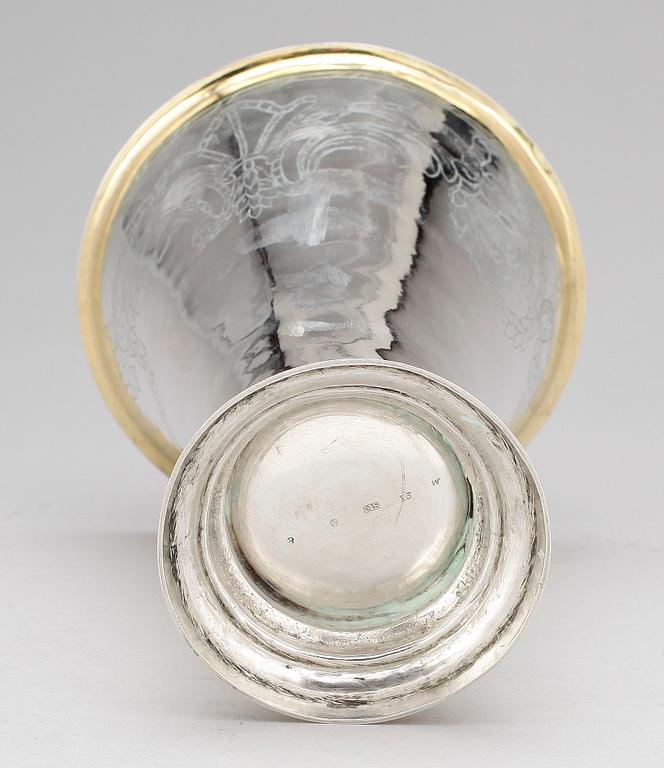 BÄGARE, silver, Magnus Söderberg, Visby 1815. Tot vikt ca 430g.