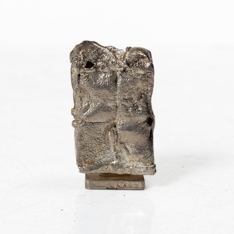 Lars Arby, a stamp and two small sculptures, silver, Gothenburg, Sweden.
