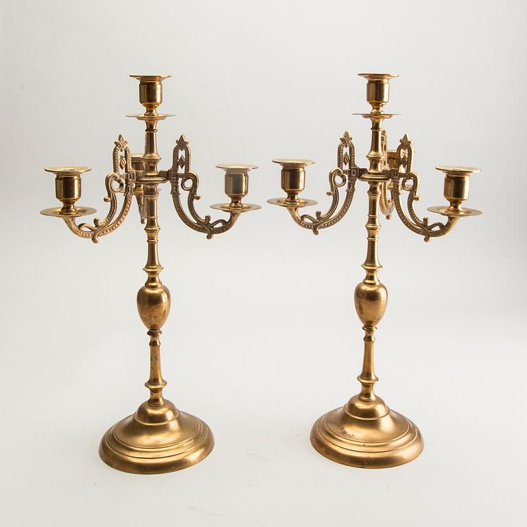 Gusum, Candelabra, a pair, No. 2, brass, 20th century.