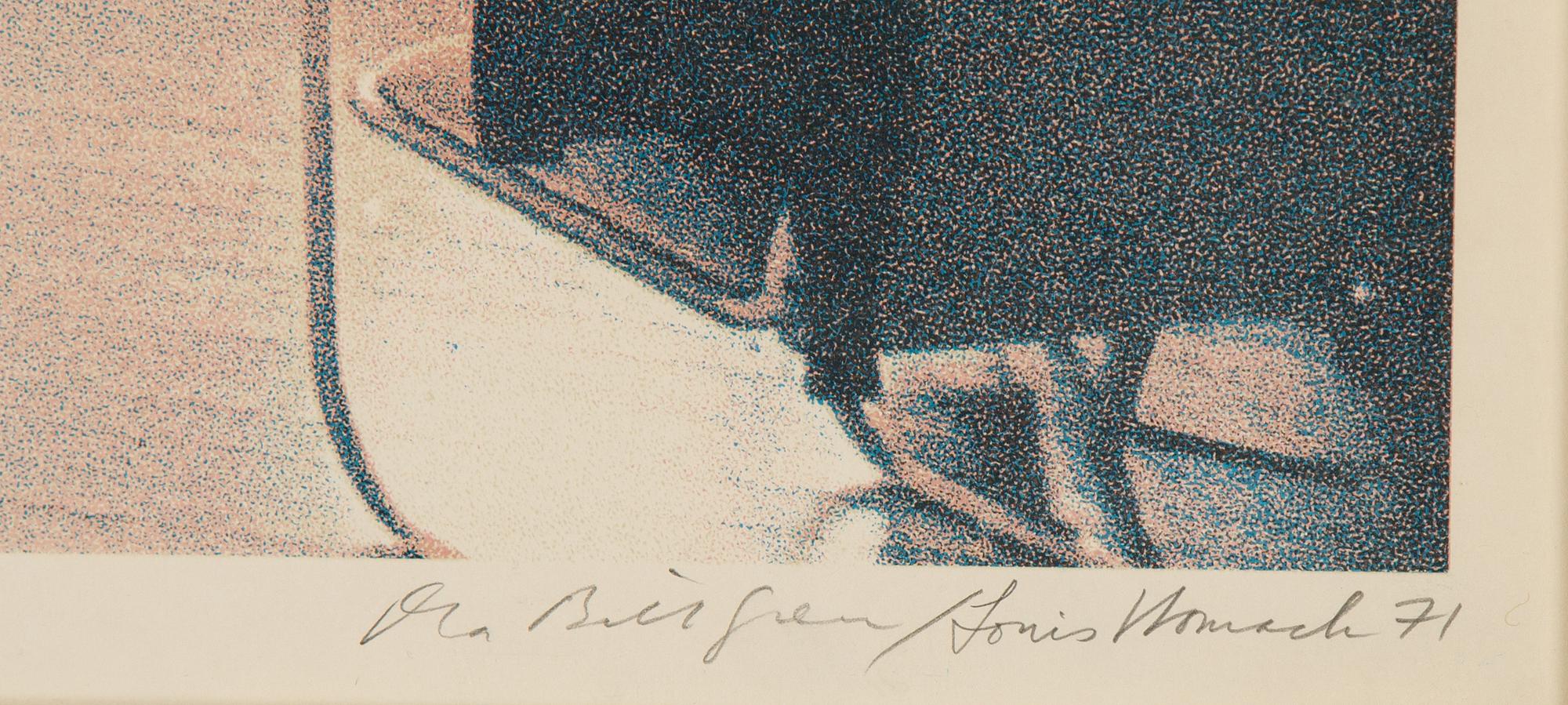 Ola Billgren & Louis Womach, litograph in colours, 1971, signed 4/90.