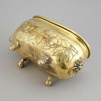 A 19th century brass jardiniere.