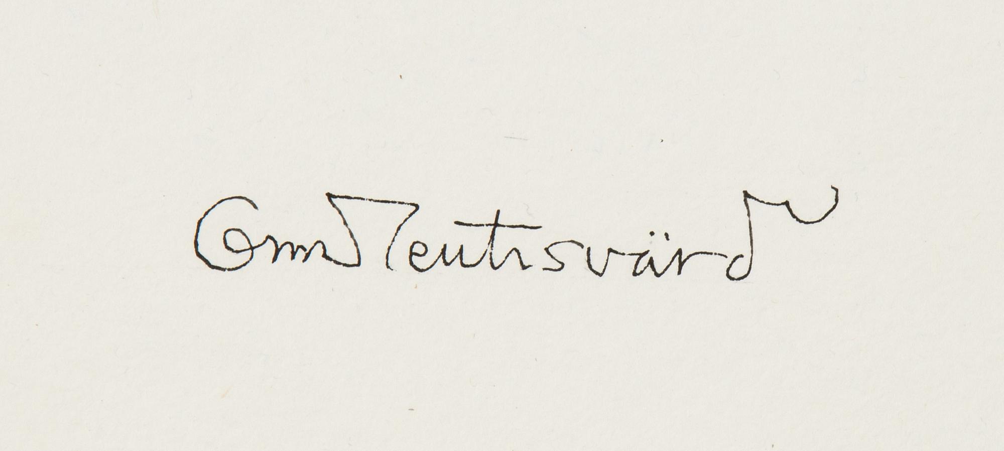 Oscar Reutersvärd, ink, signed.
