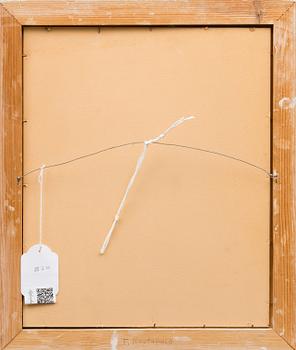 Oil on canvas, laid on board, signed.