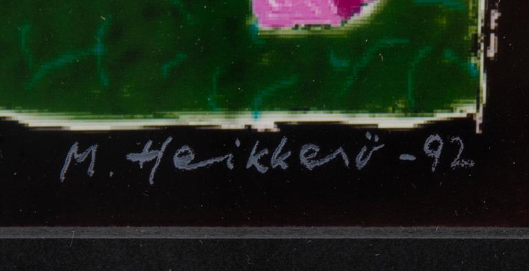 MARKUS HEIKKERÖ, tietokonegrafiikkaa, signeerattu ja päivätty -92, numeroitu 5/10.