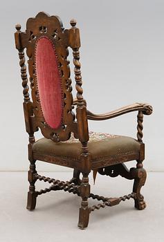 KARMSTOL, barockstil, omkring år 1900.