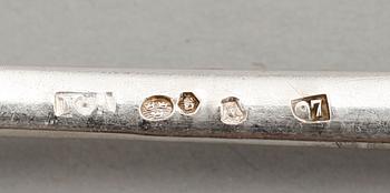 SAMLING BESTICK, silver. Tot vikt 307 g.