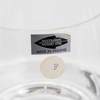 Oiva Toikka, a 59-piece "Tynnyri 2763" glass service, Nuutajärvi. In production 1964-1971.