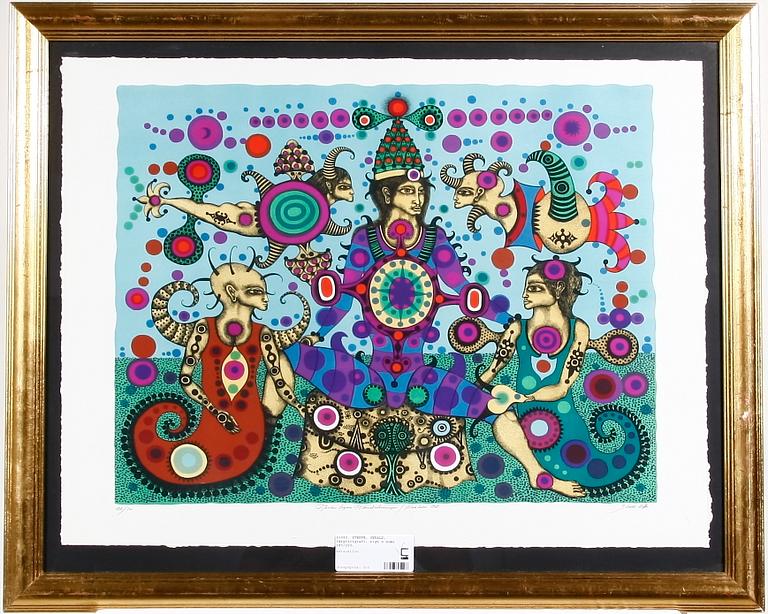 STEFFE, GERALD, färglitografi, sign o numr 187/200.